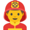 Man Firefighter emoji on Google